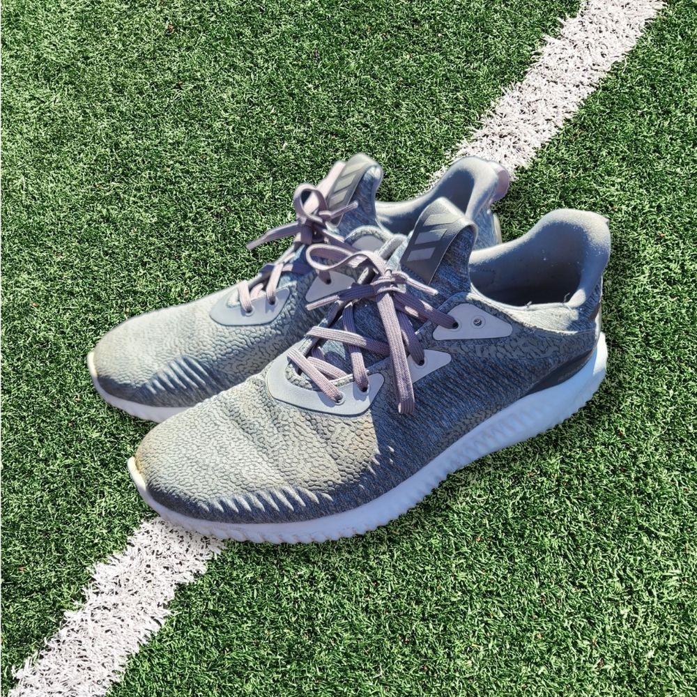 Adidas Mens Alphabounce Reflective BY4327 Gray Running Shoes Sneakers Size 11